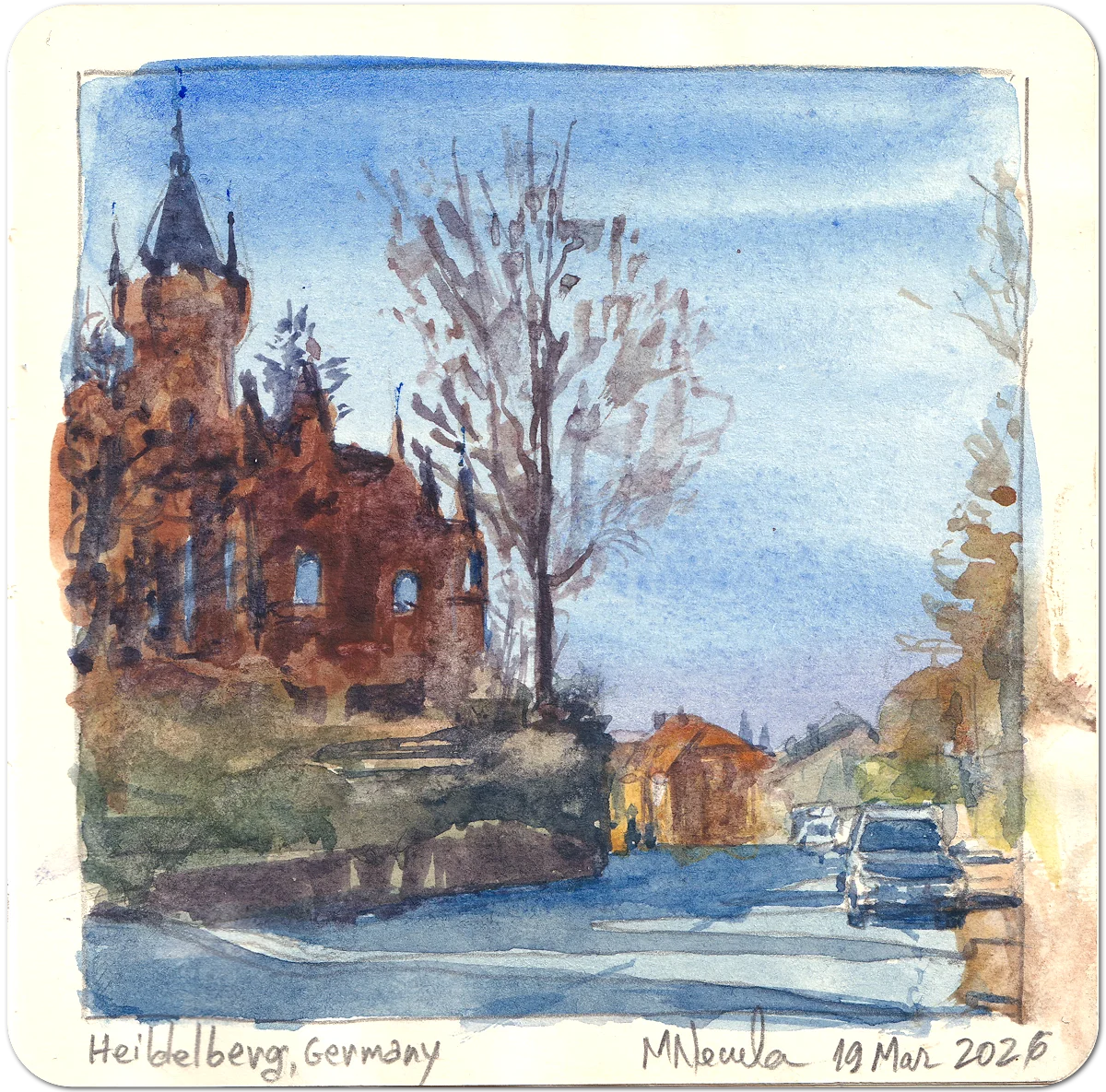 Alley to the Heidelberg Castle